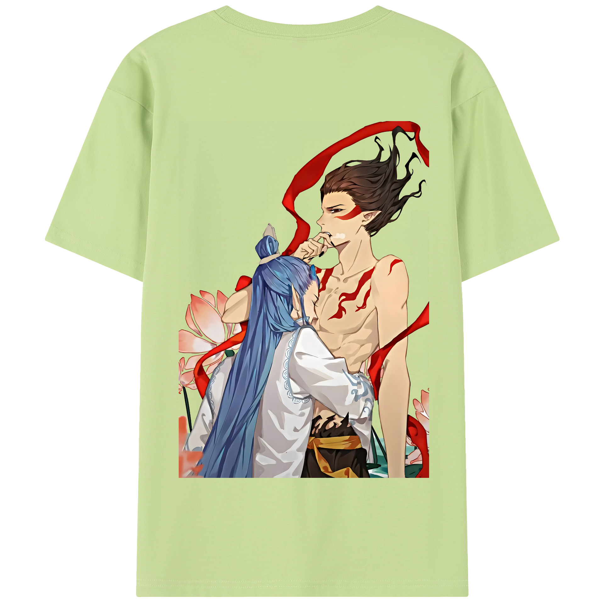 （画像用） Ne Zha 2 ナタ 魔童の大暴れ 綿100％半袖Tシャツ（背面プリント）